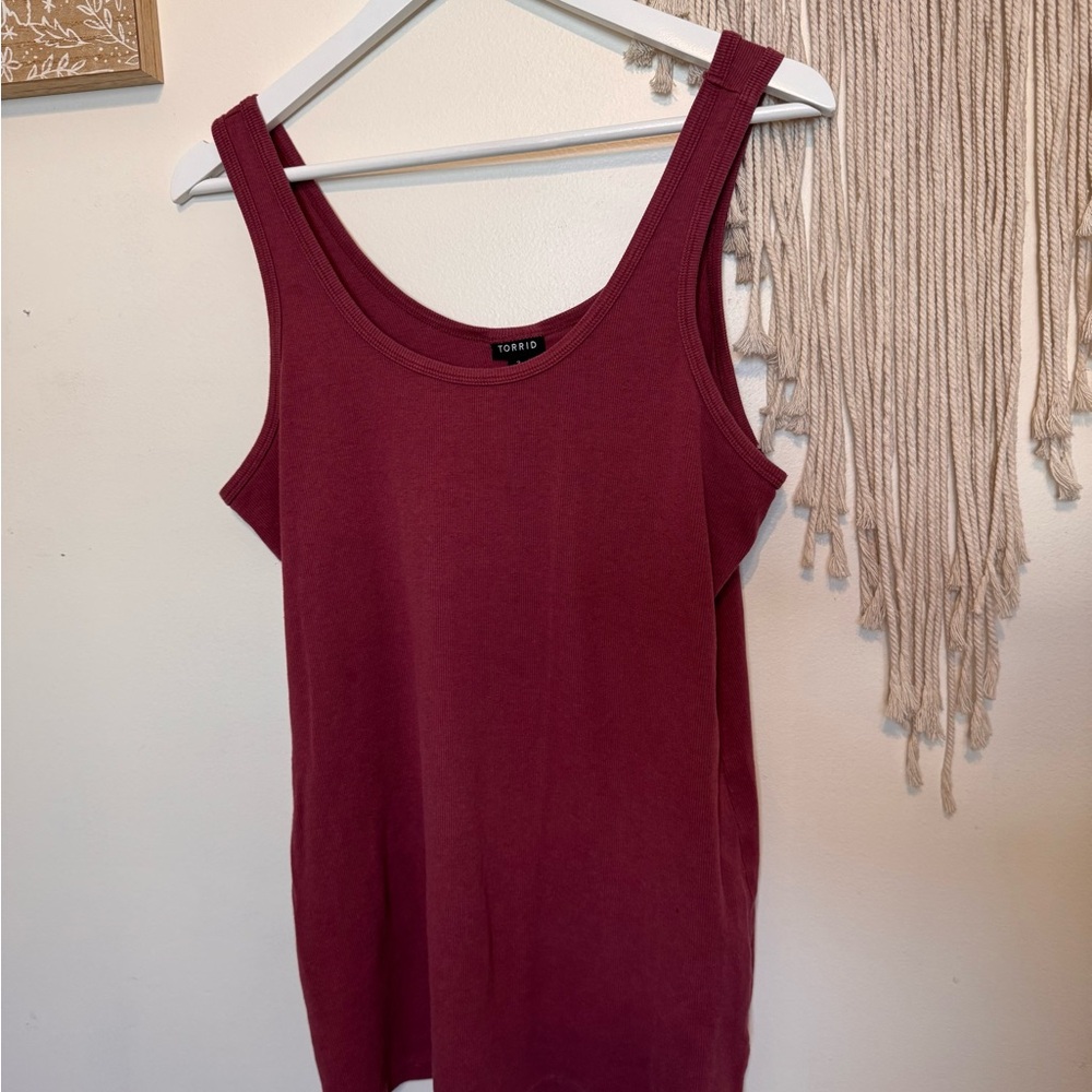 Torrid Burgundy Tank Top